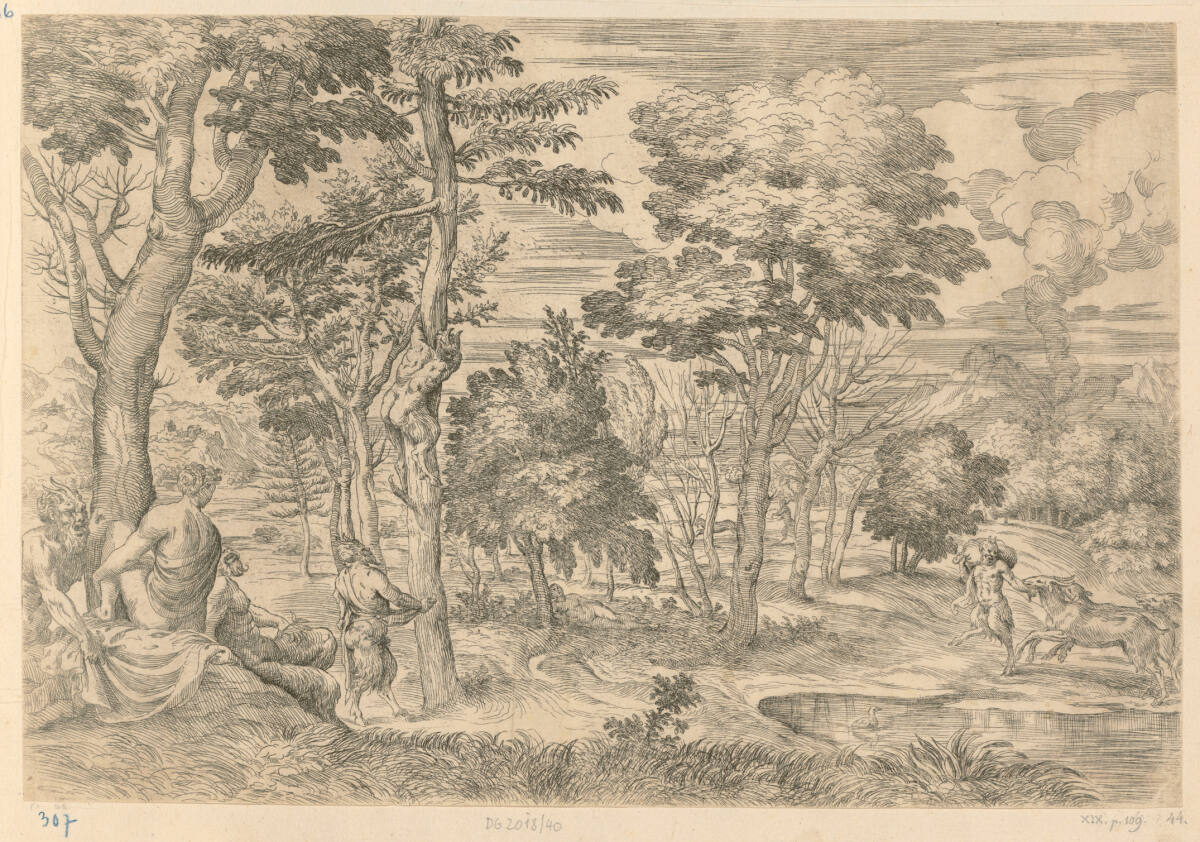 Landschaft mti Satyrn, c. 1560–1565