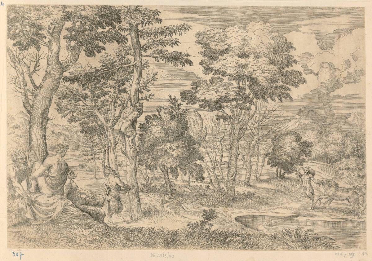 Anonym, Landschaft mti Satyrn, Inv. Nr.: DG2018/40