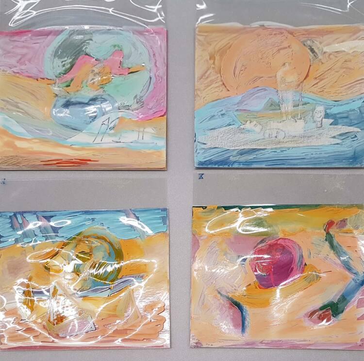 Johannes Deutsch, Storyboard aus: Symbiose zwischen Film und Malerei ("Bildnis eines meeresfrem…