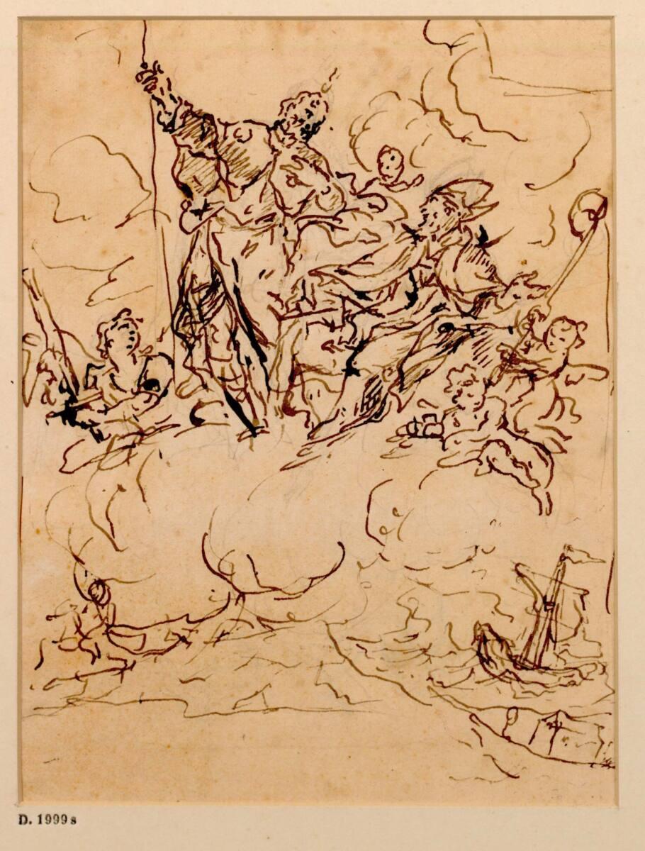 Daniel Gran, Die heiligen Nikolaus und Paulus in den Wolken, Inv. Nr.: 26938