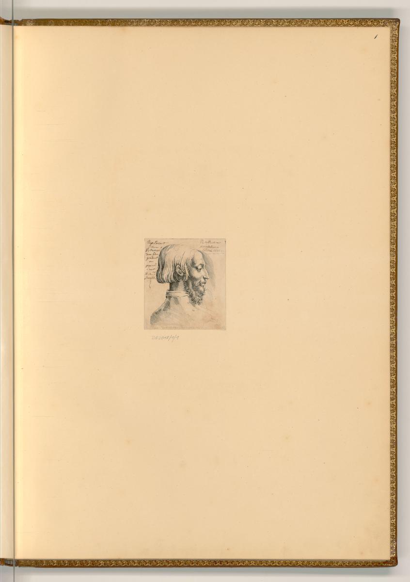 Francesco Mazzola detto il Parmigianino. Andrea Meldolla., Porträt im Profil, Selbstbildnis Fra…