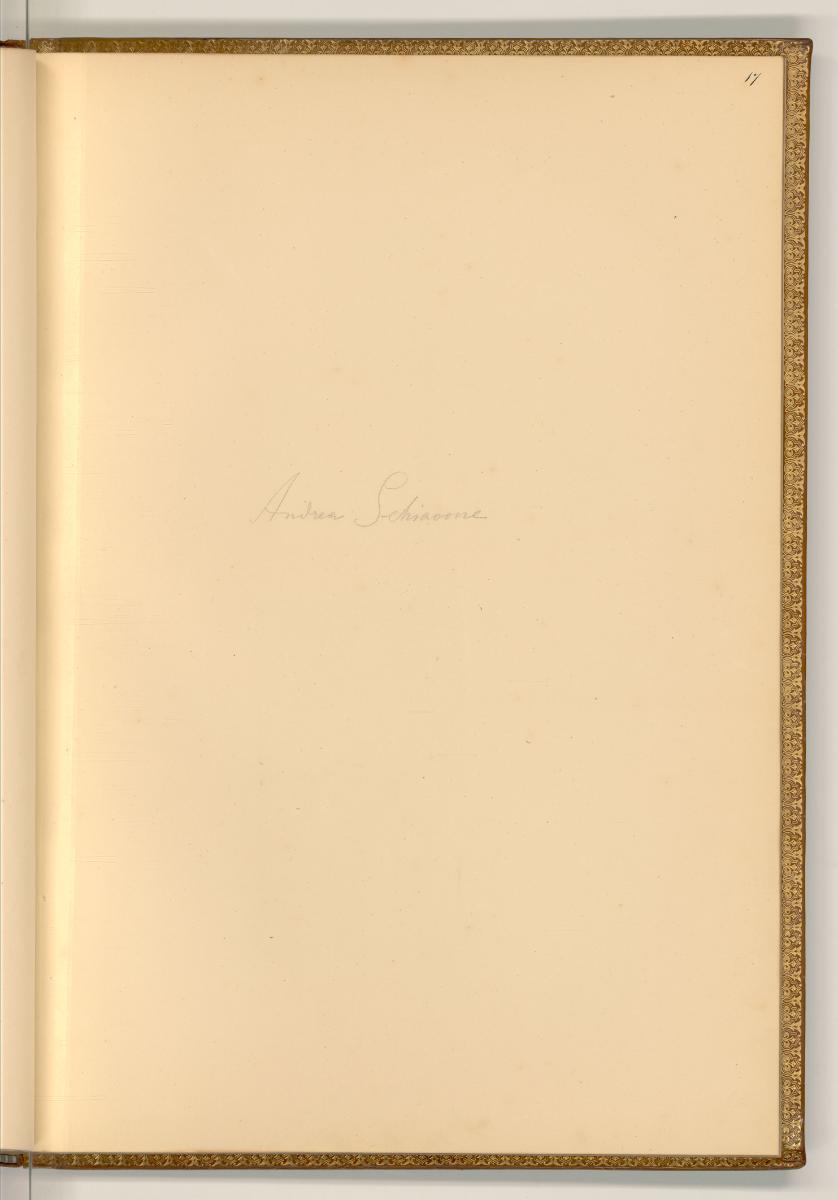 Francesco Mazzola detto il Parmigianino. Andrea Meldolla., Leerseite, Inv. Nr.: Italien nach Se…