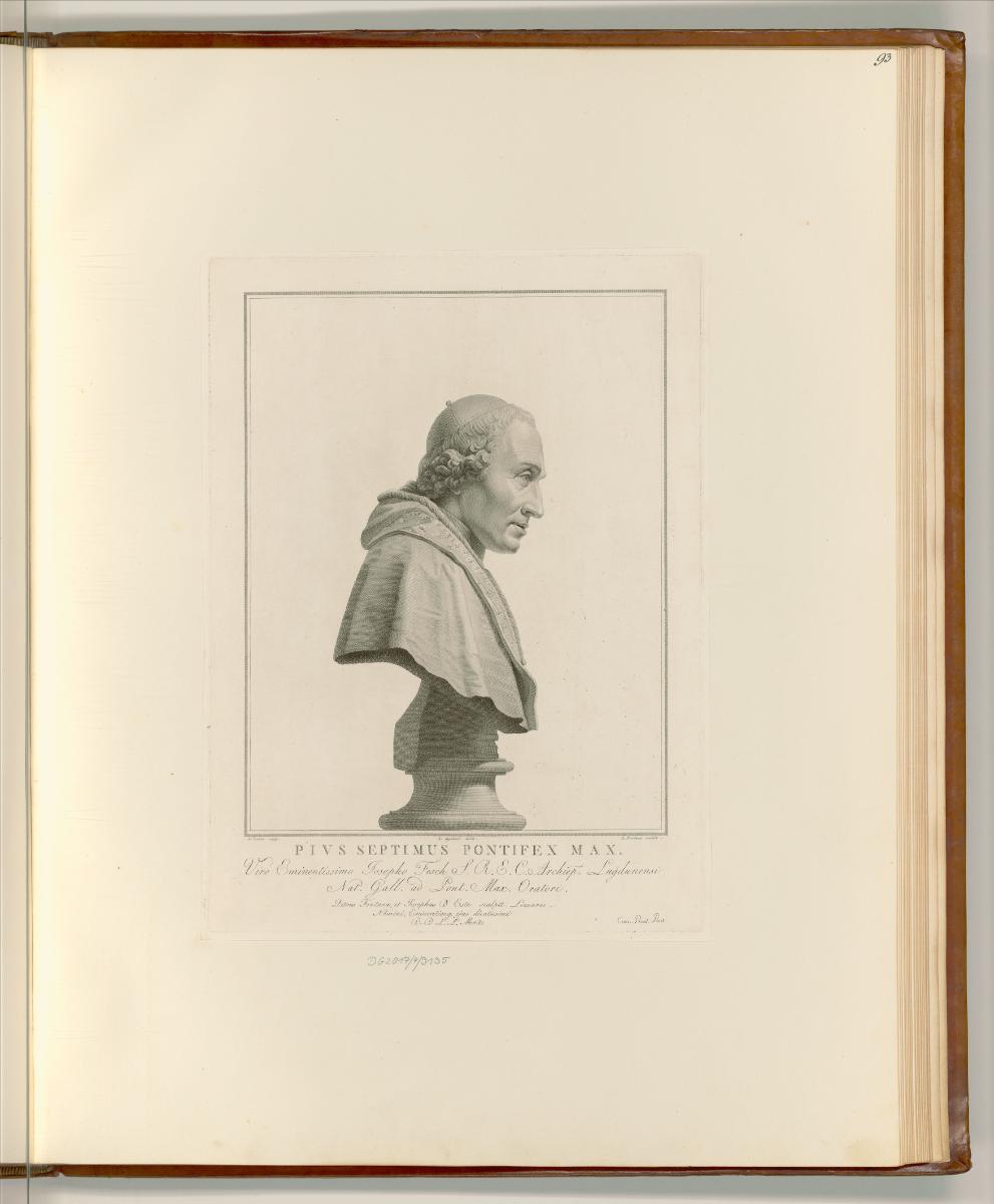 Antonio Canova, Büste Papst Pius VII, Inv. Nr.: Italien nach Sektionen II/44, It/II/44/93