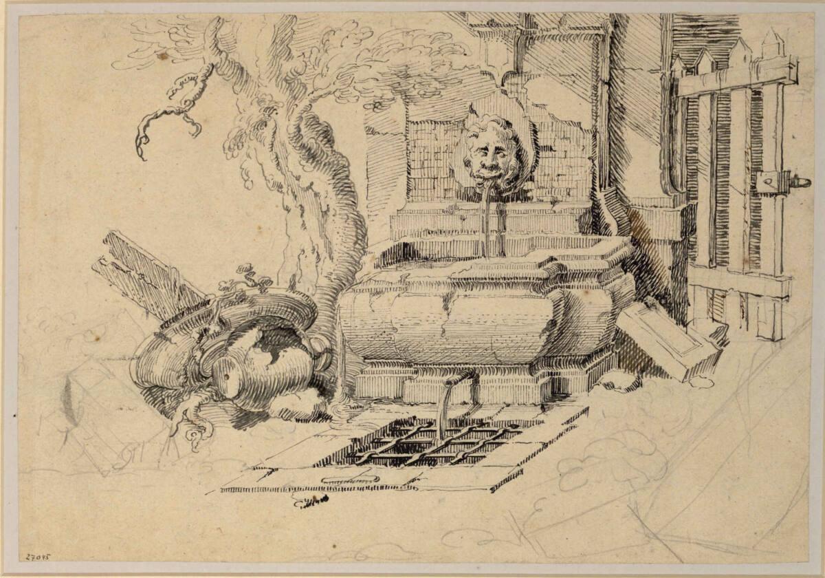 Franz Sigrist, Alter Brunnen mit Gefässscherben und Steintrümmern, Inv. Nr.: 27045