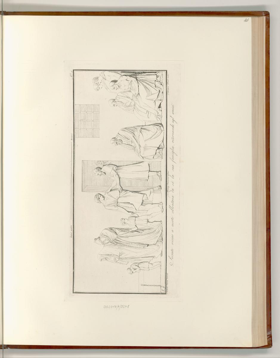 Antonio Canova Vol. II, Der totgeweihte Sokrates wendet sich von seiner Familie ab und kehrt zu…