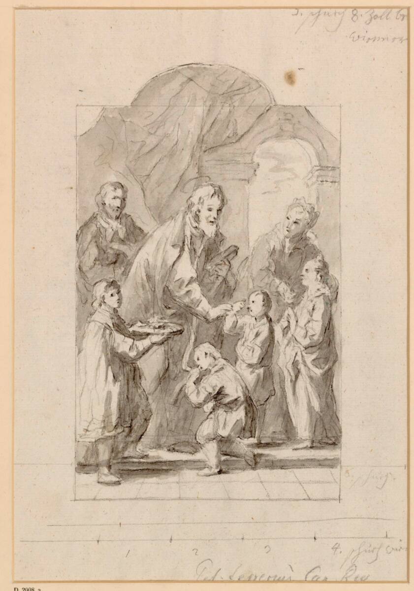 Heiliger Petrus Ferrer mit Kindern, Bartolomeo Altomonte