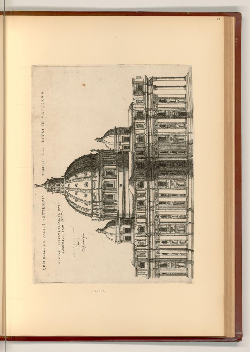 leere Titelkartusche, Fassade von St. Peter in Rom, Inv. Nr.: Italien nach Sektionen III/10a, I…