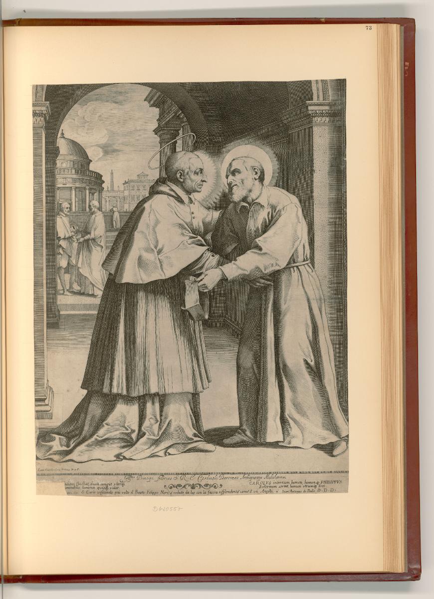 leere Titelkartusche, Hl. Philipp Neri und hl. Karl Borromäus, Inv. Nr.: Italien nach Sektionen…