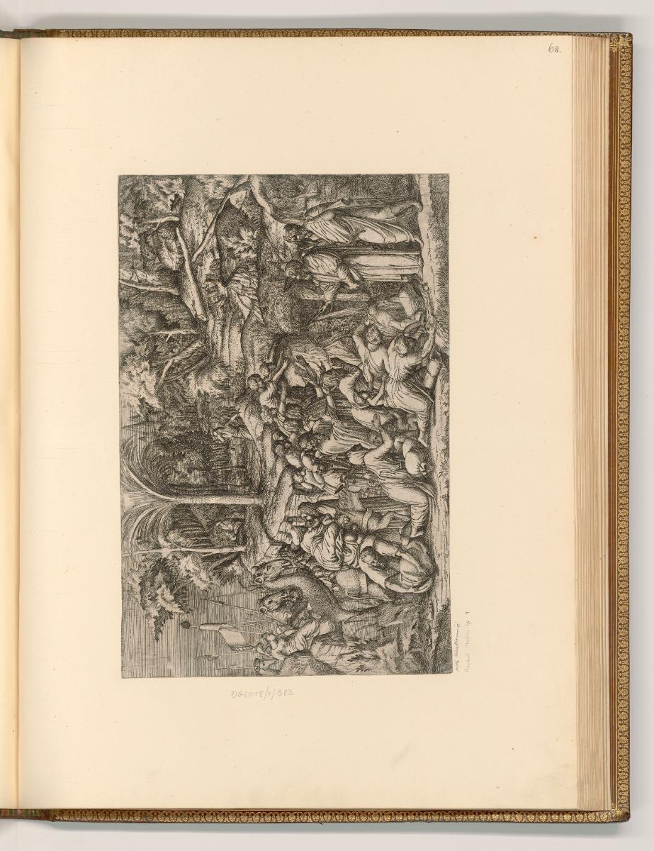 Ecole de Fontainebleau Vol.II, Moses schlägt Wasser aus dem Fels, Inv. Nr.: Italien nach Sektio…