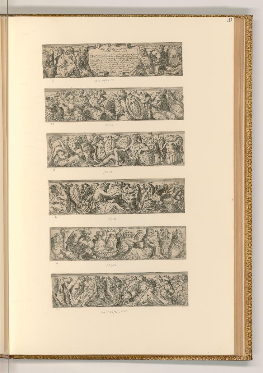 Odoardo Fialetti, Titelblatt, Friese mit Trophäen, Inv. Nr.: Italien nach Sektionen III/13, It/…