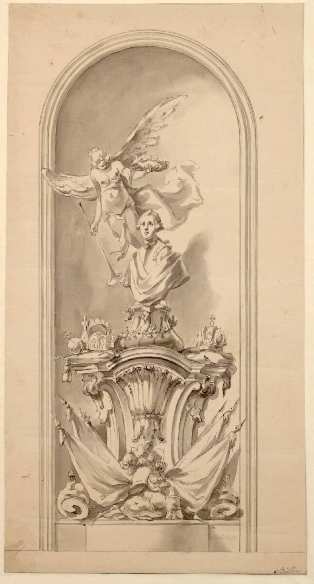 Jakob Gabriel Müller, gen. Mollinarolo, Allegorie mit einem Staatsmann (Kaiser Josef II?), Inv.…