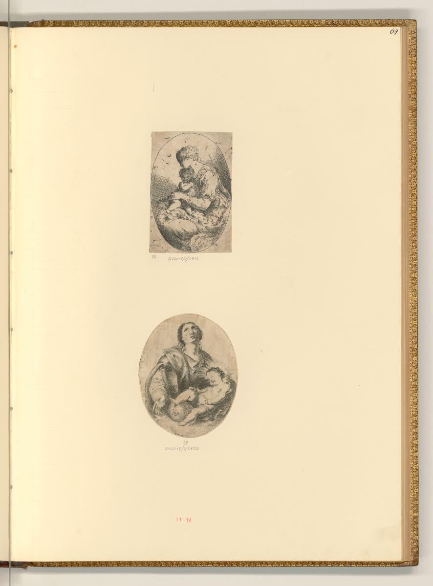 Andrea Podesta, Bened. Castiglione, Bartol. Biscaino, Francesco Amato, Madonna mit Kind, Inv. N…