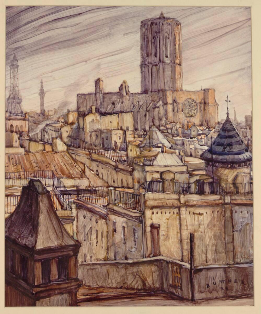 Felix Büttner, Spanische Stadt, Inv. Nr.: 27437