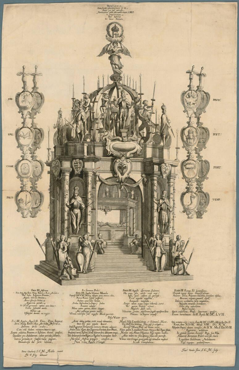 Trauergerüst für Kaiser Ferdinand III. in der Augustinerkirche in Wien vom 17. bis 19. Mai 1657…