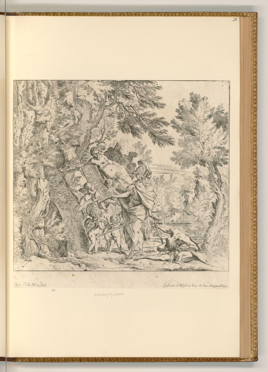 Pietro Testa detto il Lucchesino., Venus zeigt Aeneas die Waffen des Vulkan, Inv. Nr.: Italien …
