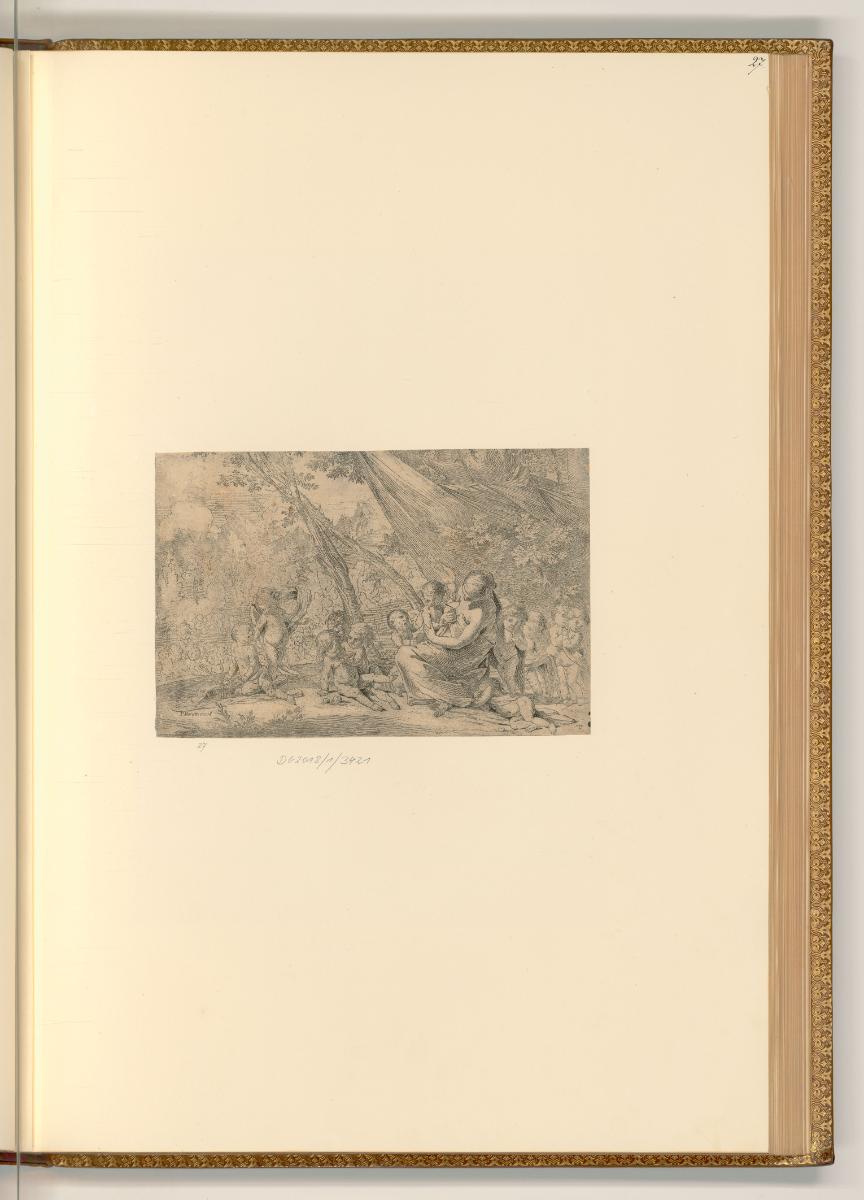 Pietro Testa detto il Lucchesino., Junge Frau mit Putten, Inv. Nr.: Italien nach Sektionen III/…
