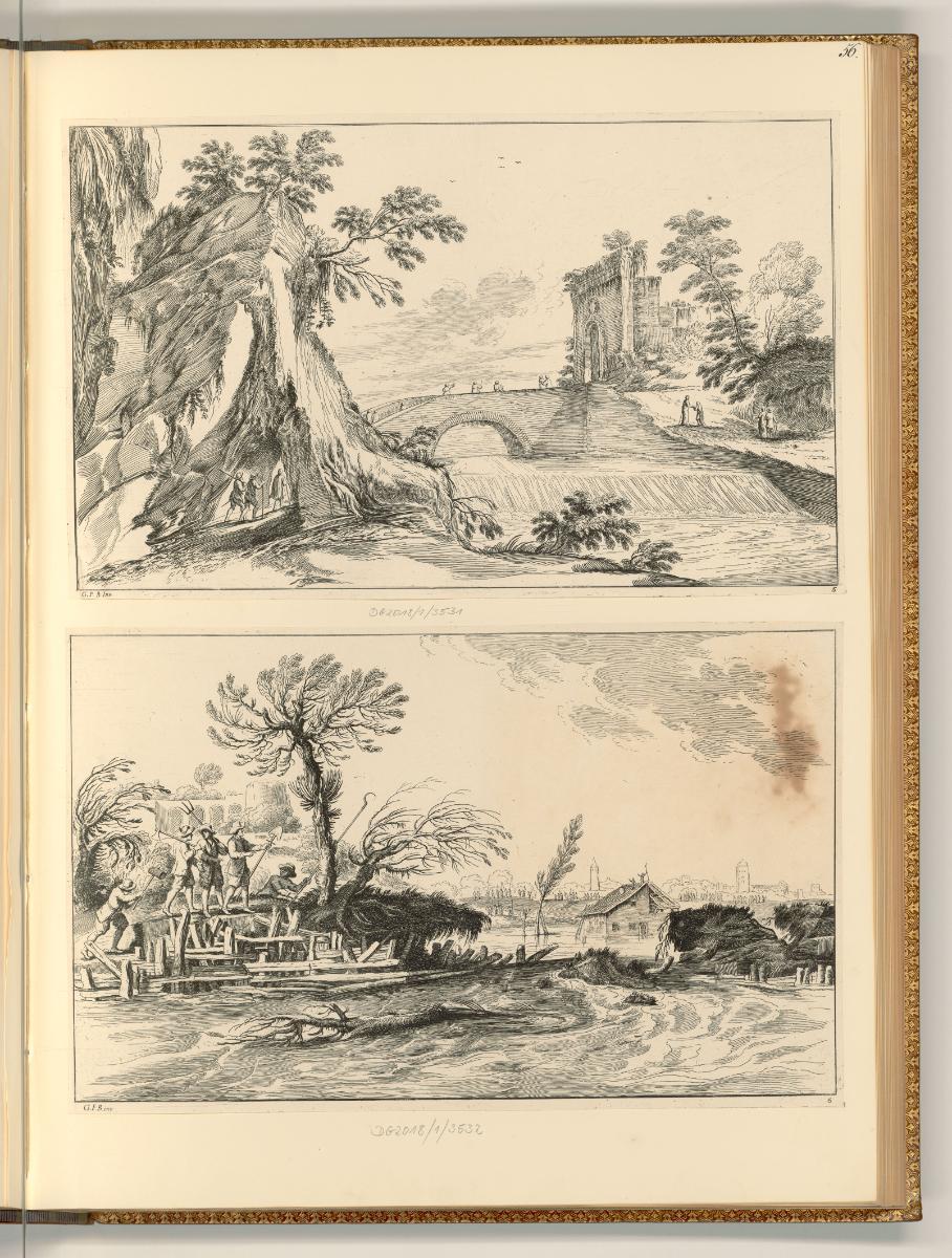 Lodovico Mattioli; Giuseppe Maria Crespi, Flusslandschaft, Inv. Nr.: Italien nach Sektionen III…