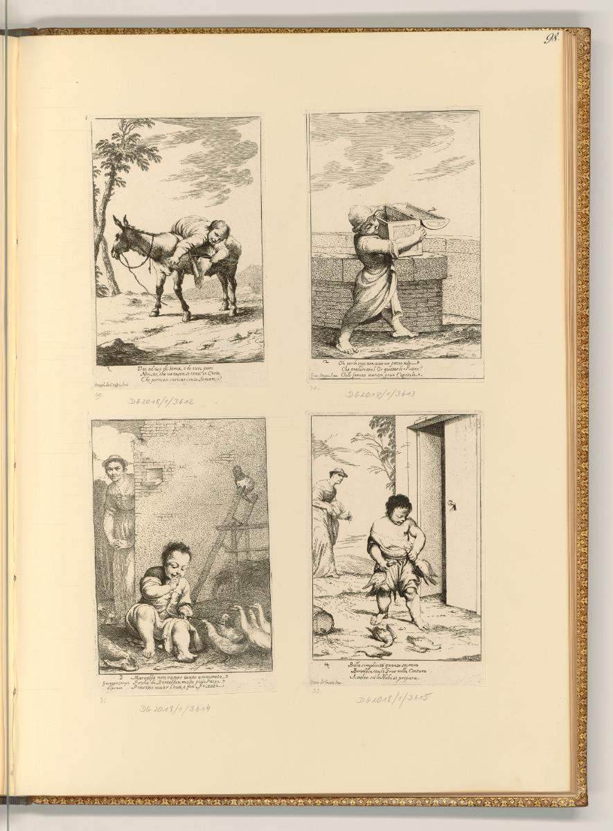 Lodovico Mattioli; Giuseppe Maria Crespi, Szenen aus "Bertoldo e Bertoldino con Cacasenno", Inv…