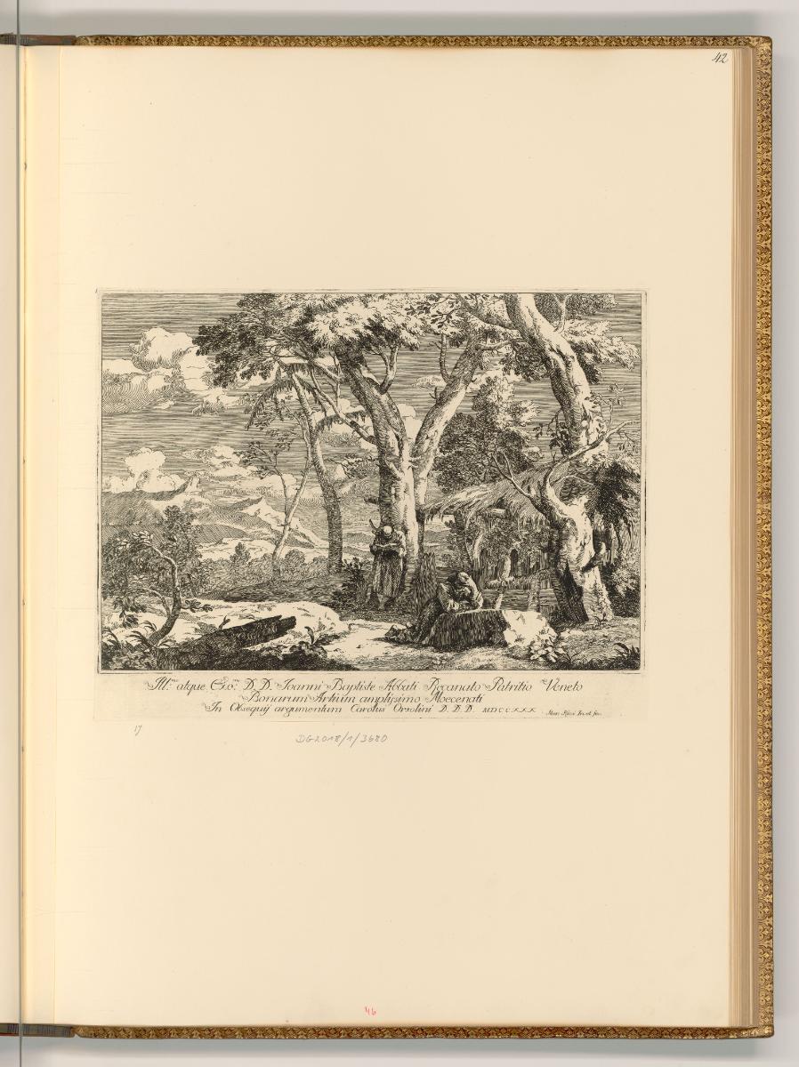 A. Balestra; P. Rotari; G. Amigoni; M. Ricci; A. Canale, Landschaft mit zwei Eremiten, Inv. Nr.…