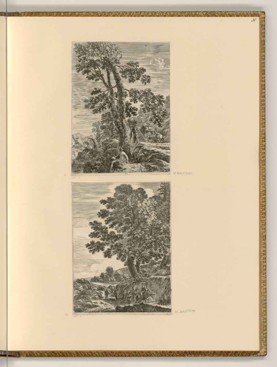 Stefano della Bella Vol. III., Landschaften mit Baum, Inv. Nr.: Italien nach Sektionen III/29, …