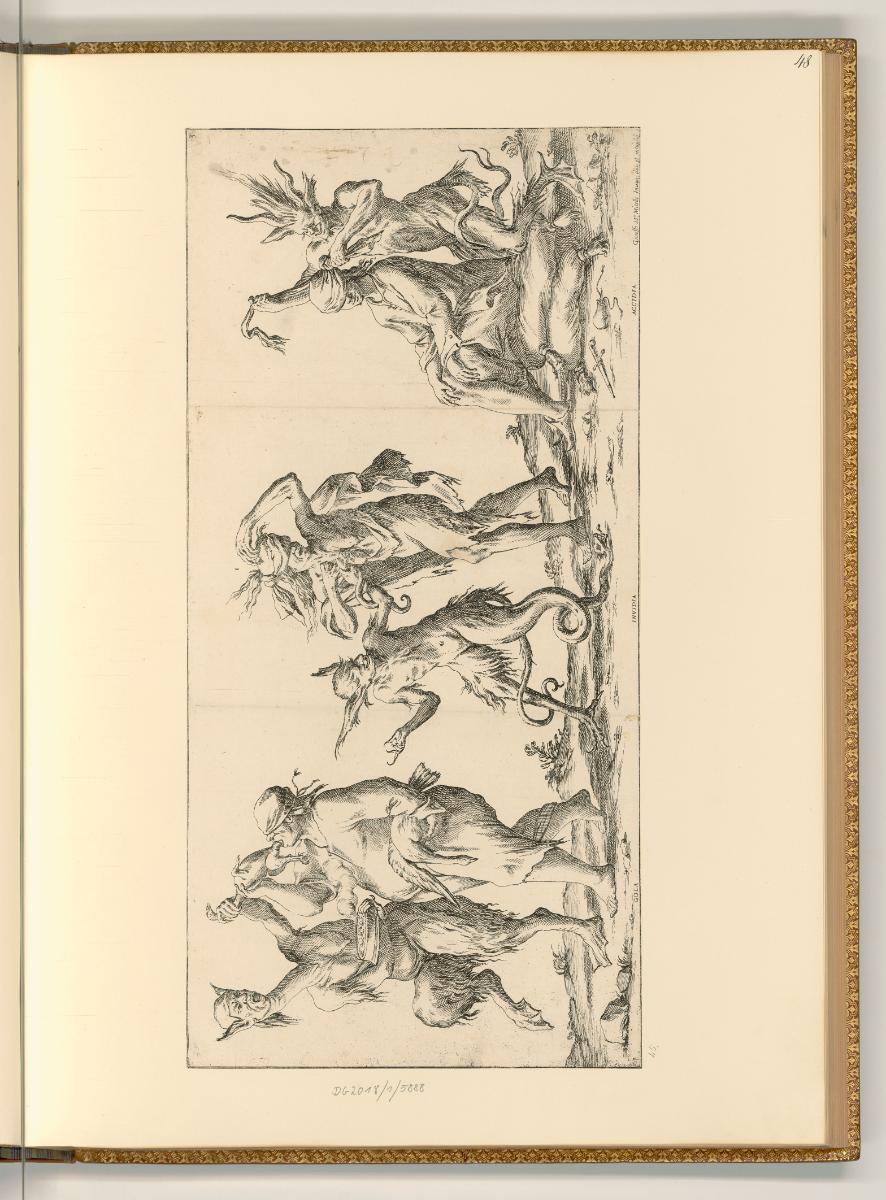 Giuseppe Maria Mitelli, Personifikationen von Völlerei, Neid und Faulheit, Inv. Nr.: Italien na…