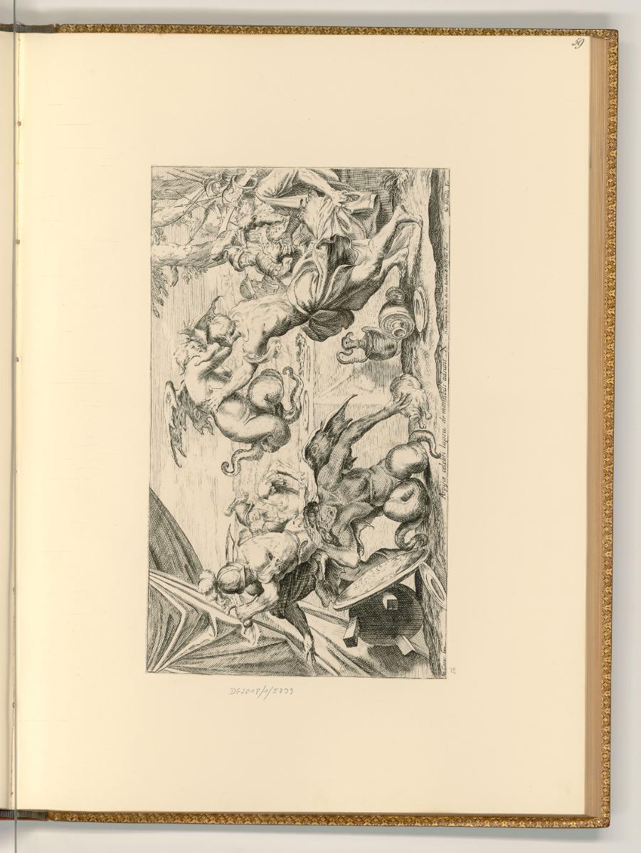 Giuseppe Maria Mitelli, Aeneas und seine Gefährten im Kampf mit den Harpyien, Inv. Nr.: Italien…