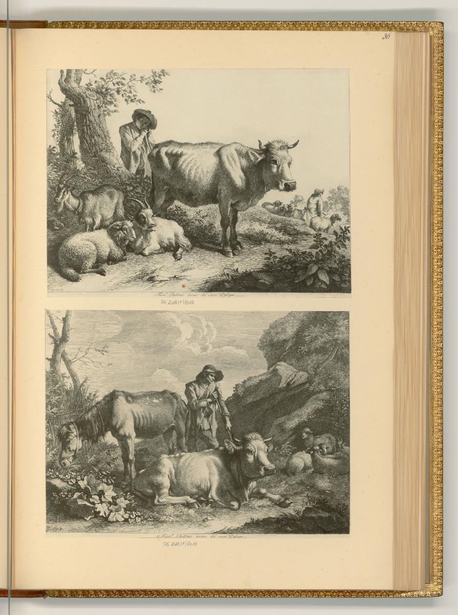 Franc. Londonio; Benigno Bossi; Mauro Tesi, Hirten mit Kuh und Herde; Hirte mit Pferd und Kuh, …