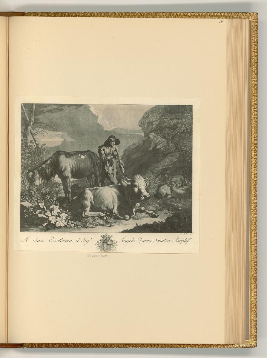 Franc. Londonio; Benigno Bossi; Mauro Tesi, Hirte mit Pferd und Kuh, Inv. Nr.: Italien nach Sek…