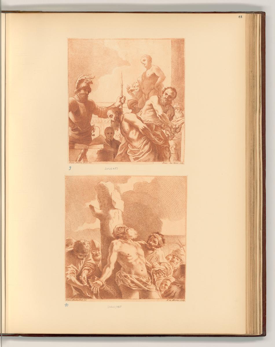 Italienische Radierungen des 17. und 18. Jahrhunderts, Enthauptung des hl. Paulus; Martyrium de…