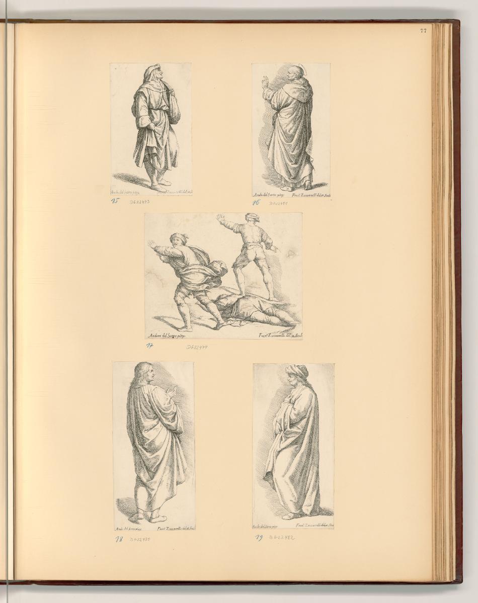 Italienische Radierungen des 17. und 18. Jahrhunderts, Figuren aus Sartos Fresken in Santissima…