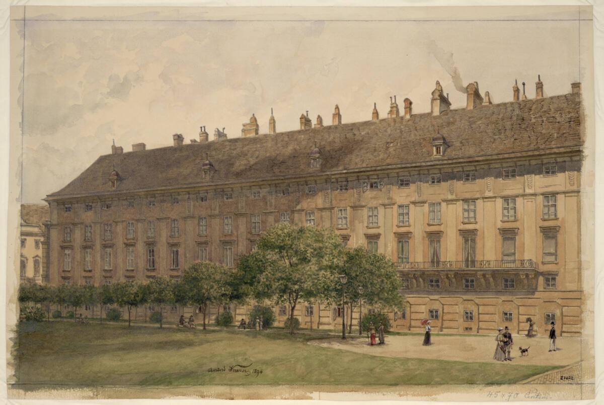 Edmund Krenn, Die kaiserliche Burg in Wien, I. Bild: Von der Bellariarampe bis zum Balkon (Leop…