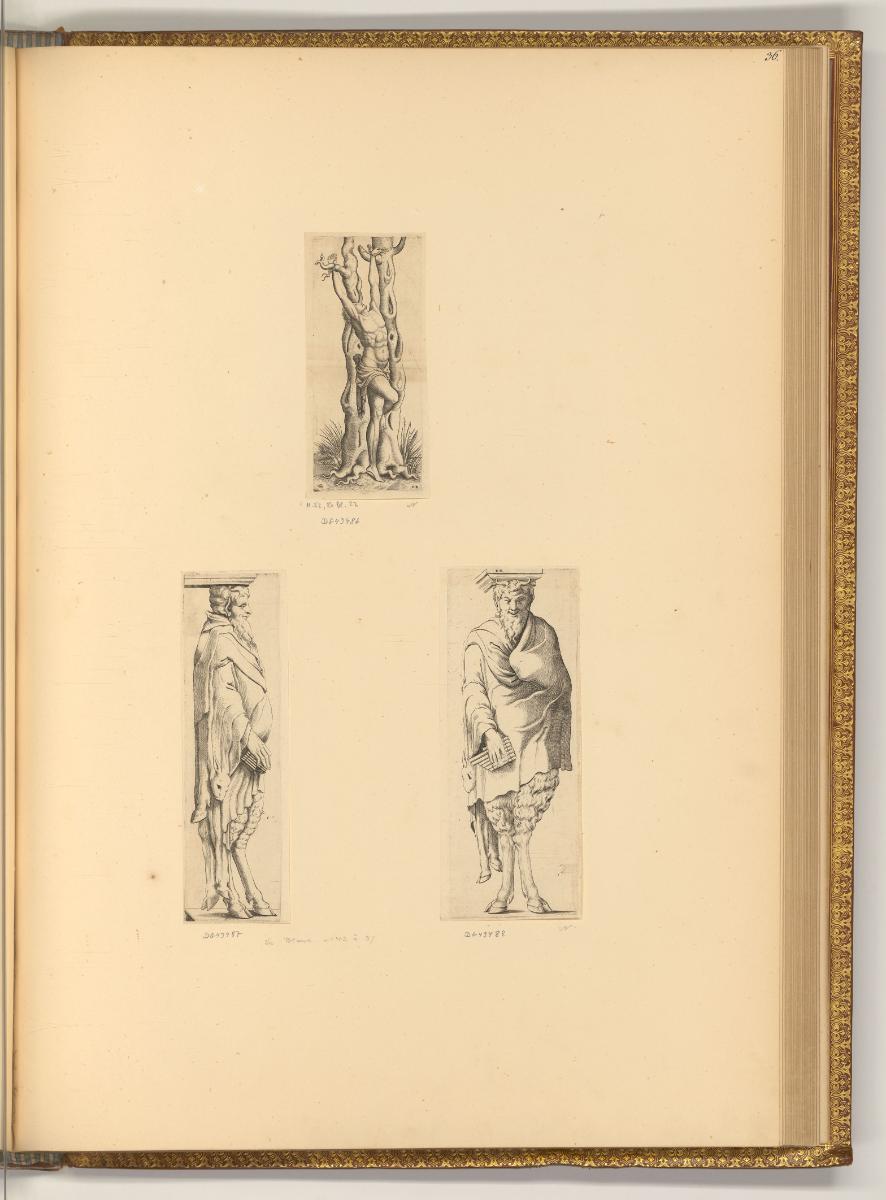 Cornelis, Balthasar et Jacob Bos
, Heiliger Sebastian; Satyr als Gebälkträger, Inv. Nr.: Niede…