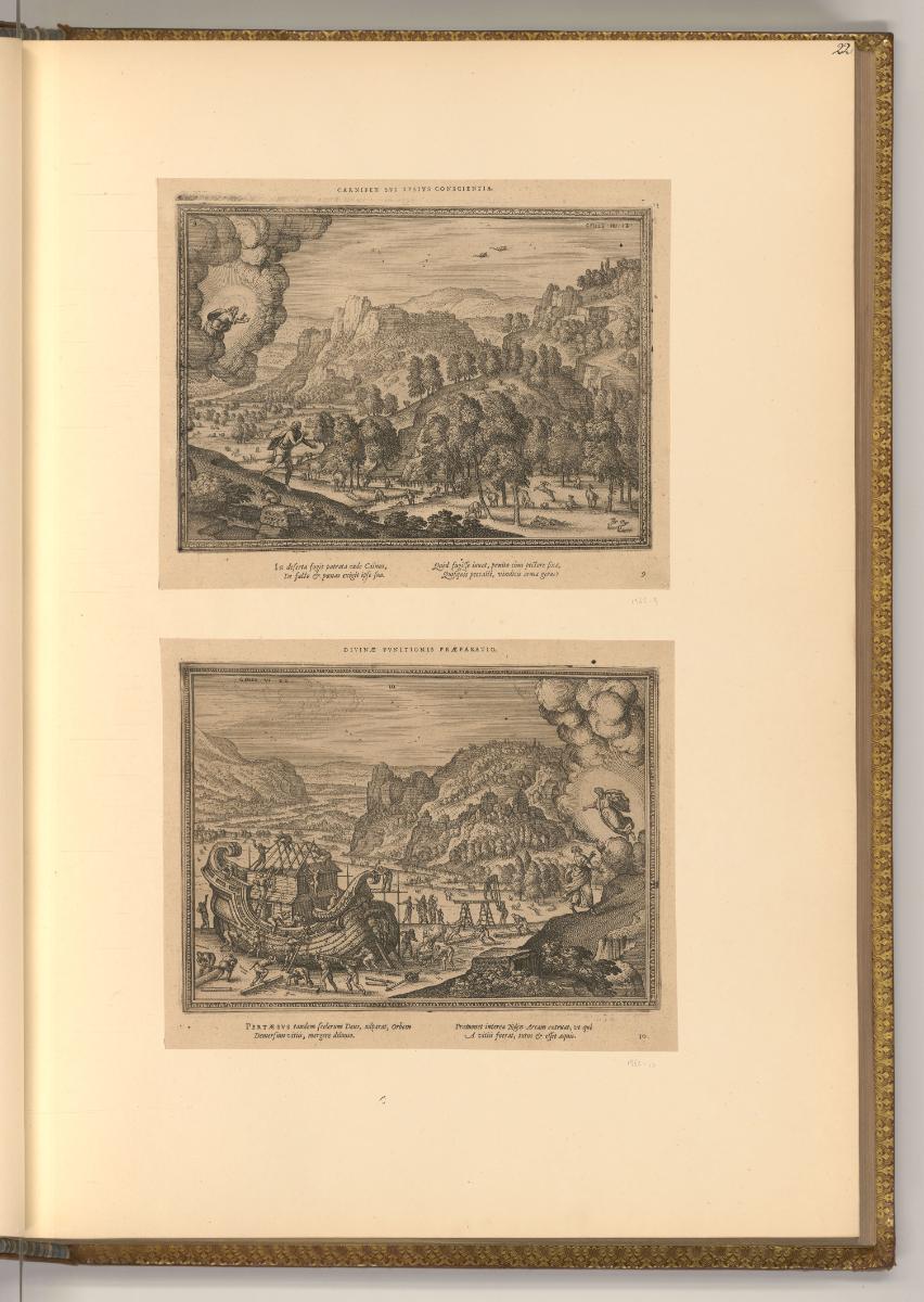 Pieter van der Borcht, Kain flieht in die Wüste; Noah baut die Arche, Inv. Nr.: Niederlande nac…
