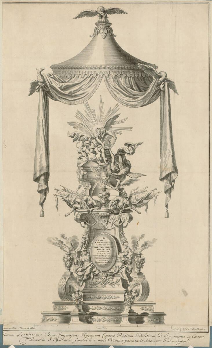 Castrum doloris für Leopold I. in St. Michael 1705, Inv. Nr.: DG2018/199