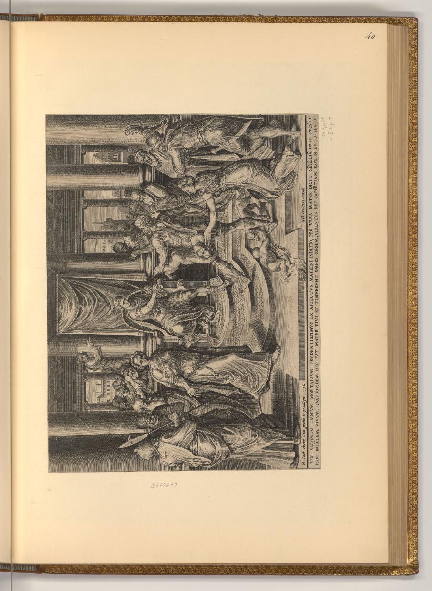 Dirk Volkart Coornhert., Das Urteil des Salomon, Inv. Nr.: Holland nach Sektionen I/7, H/I/7/40