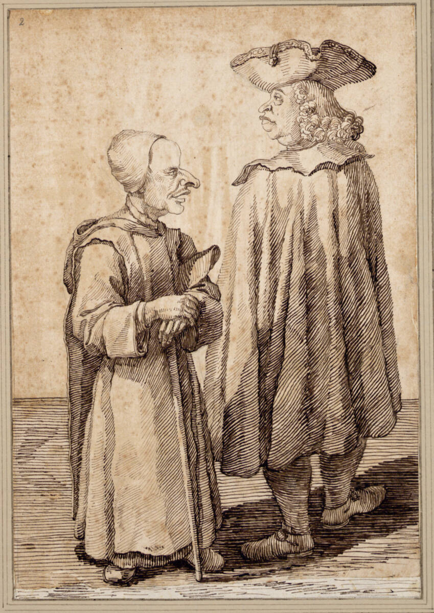 Filippo Vitale, Bibliothekar der Biblioteca Barberina, im Gespräch mit dem Herzog von Ceresano, dem Gesandten des Königs von Neapel beim Heiligen Stuhl, Pier Leone Ghezzi