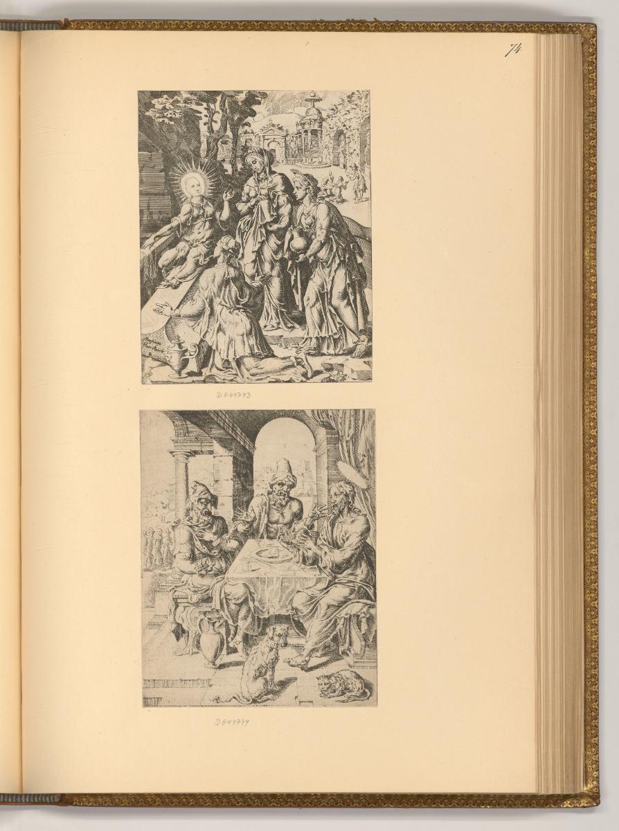 Dirk Volkart Coornhert., Drei Frauen am Grab Christi; Christus in Emmaus, Inv. Nr.: Holland nac…