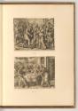 Hans Collaert, Abraham trifft Melchizedek; Abraham und die drei Engel, Inv. Nr.: Holland nach S…