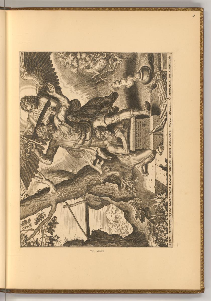Philippe Galle Vol.I, Die Opferung Isaaks, Inv. Nr.: Holland nach Sektionen I/11, H/I/11/9