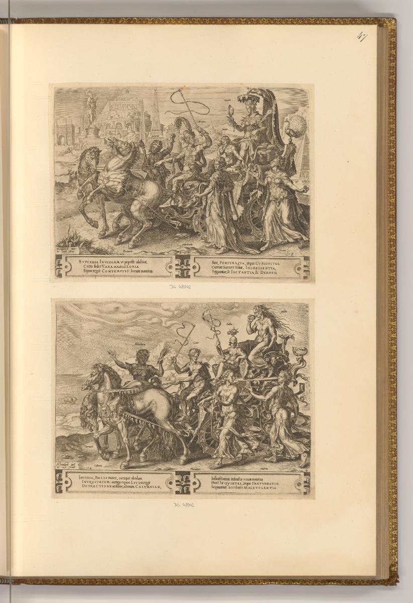 Cornelis Cort, Der Triumph des Stolzes; Der Triumph des Neides, Inv. Nr.: Holland nach Sektione…