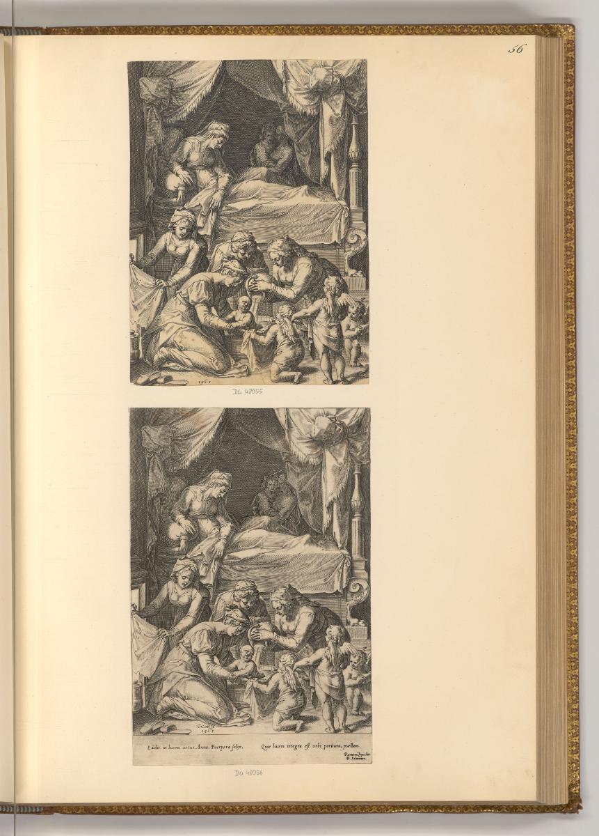Cornelis Cort, Die Geburt der Maria, Inv. Nr.: Holland nach Sektionen I/10, H/I/10/56