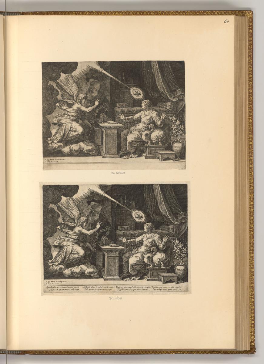 Cornelis Cort, Die Verkündigung, Inv. Nr.: Holland nach Sektionen I/10, H/I/10/60