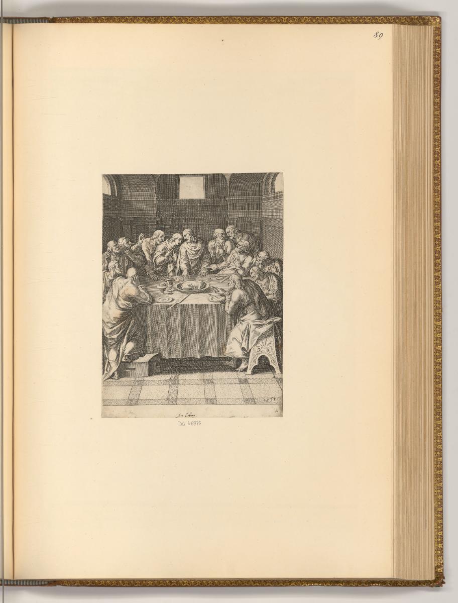 Cornelis Cort, Das letzte Abendmahl, Inv. Nr.: Holland nach Sektionen I/10, H/I/10/89