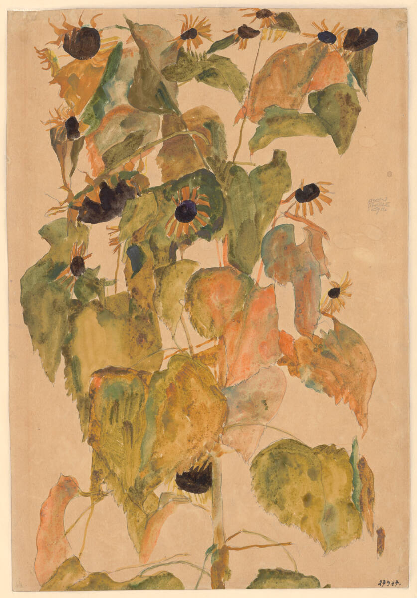 Sonnenblumen, Egon Schiele, 1911
