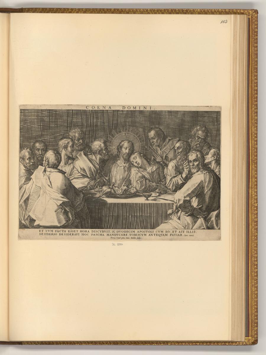 Jean Sadeler, Coena Domini, Inv. Nr.: Holland nach Sektionen I/16, H/I/16/103