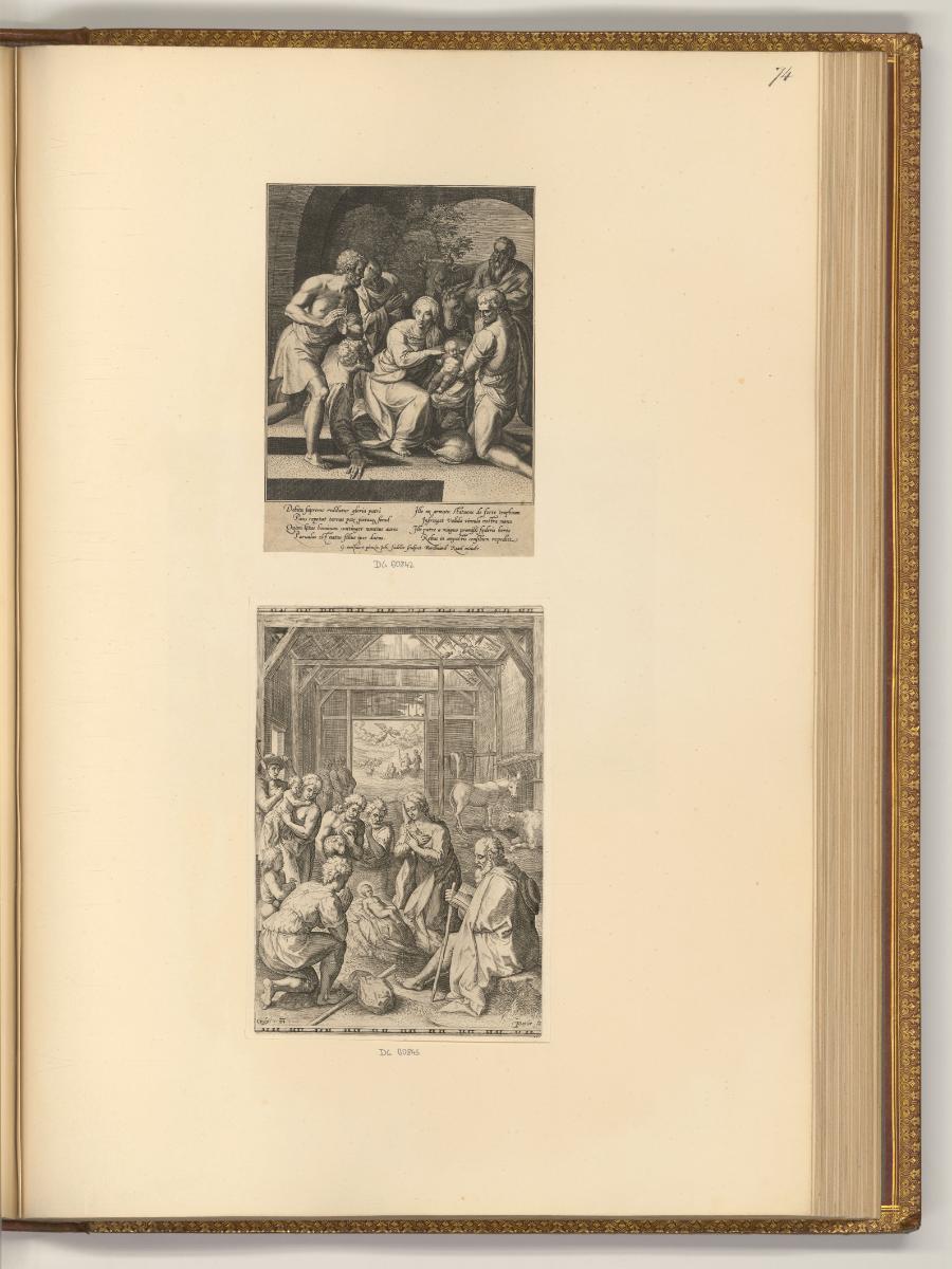 Jean Sadeler, Anbetung der Hirten, Inv. Nr.: Holland nach Sektionen I/16, H/I/16/74