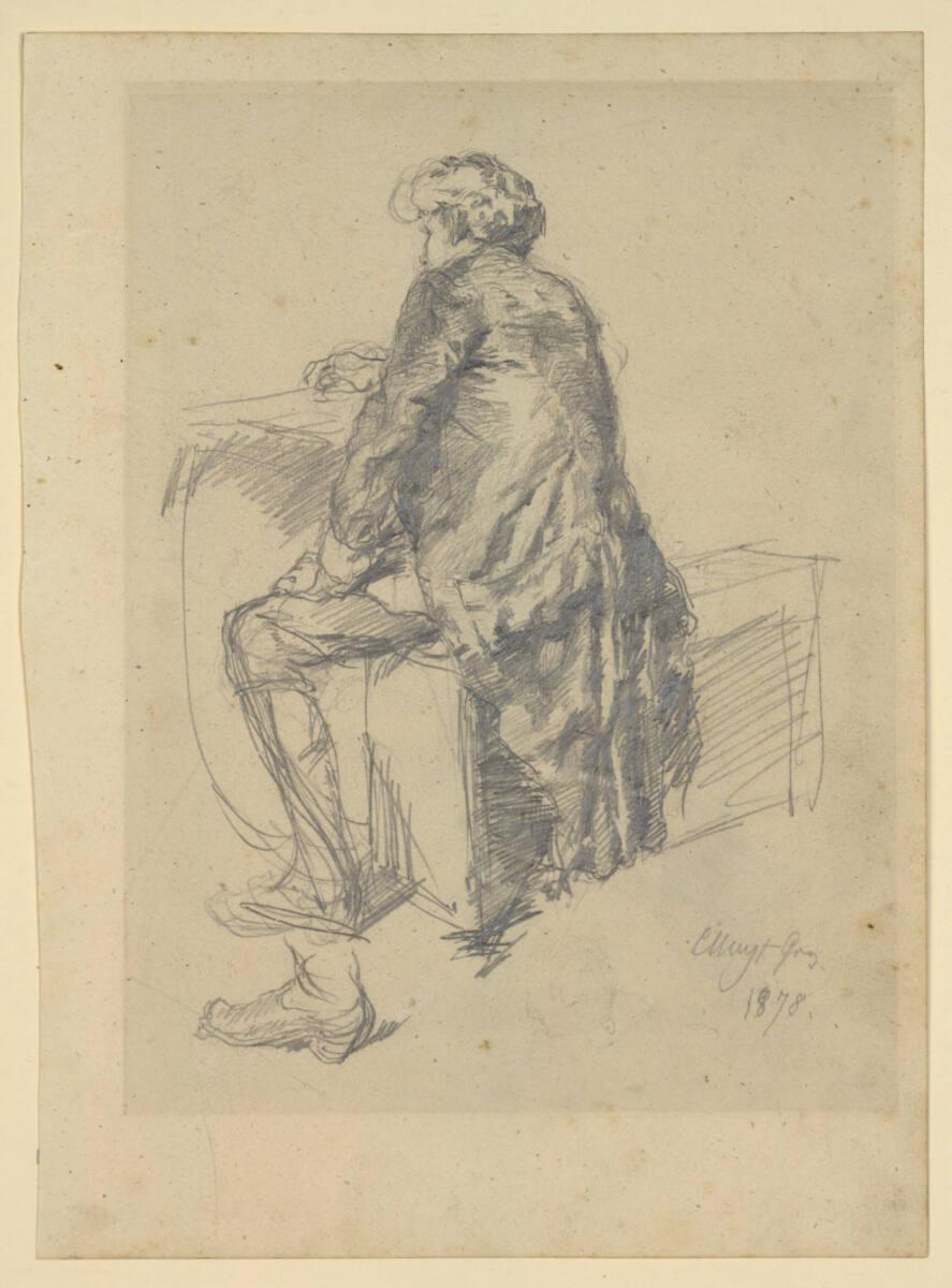 Carl Meyer, Sitzender Mann von hinten, Inv. Nr.: 28020r