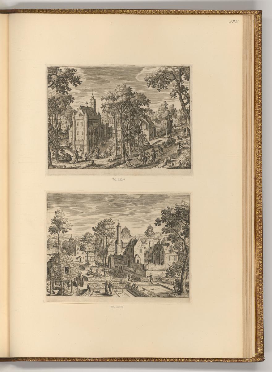 Jean Sadeler Vol. II, Landschaft mit Wasserschloss und Garten; Schloss mit Garten, Inv. Nr.: Ho…