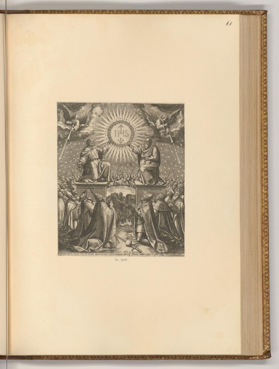 Jean Sadeler Vol. II, Anbetung Christi mit den hll. Petrus und Paulus, Inv. Nr.: Holland nach S…