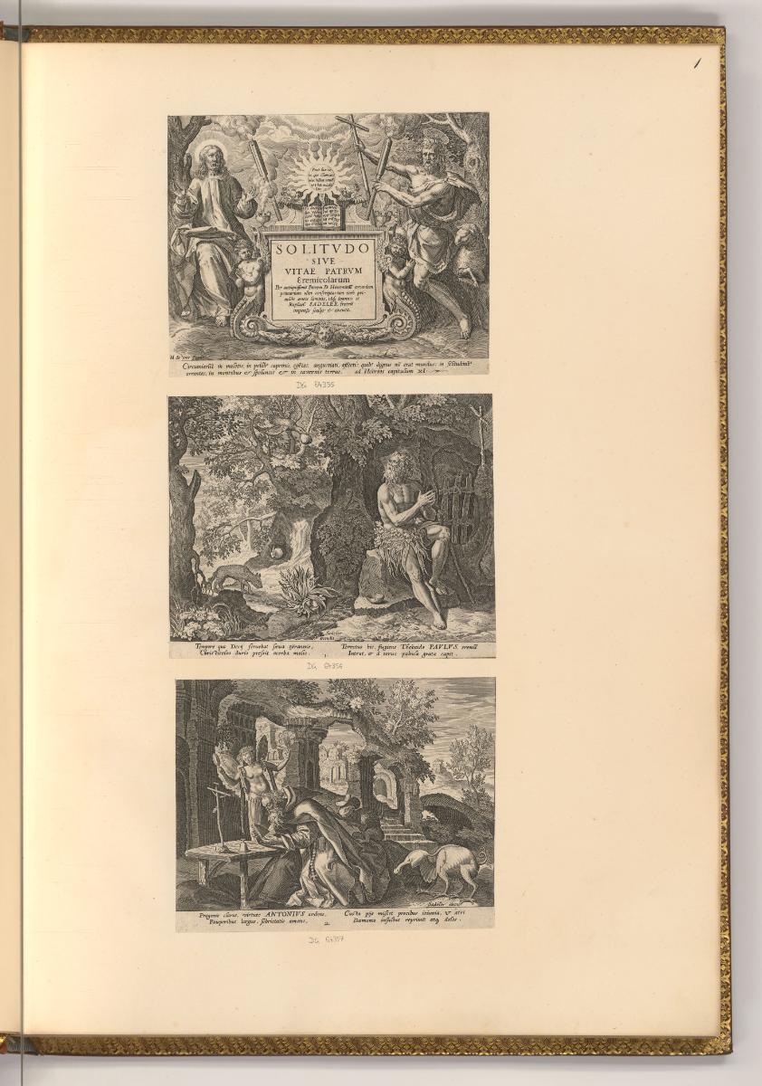 Jean et Raphael Sadeler, Titelblatt; Heilige, Inv. Nr.: Holland nach Sektionen I/18, H/I/18/1